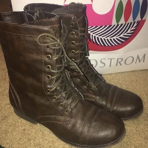 Brown combat boots!